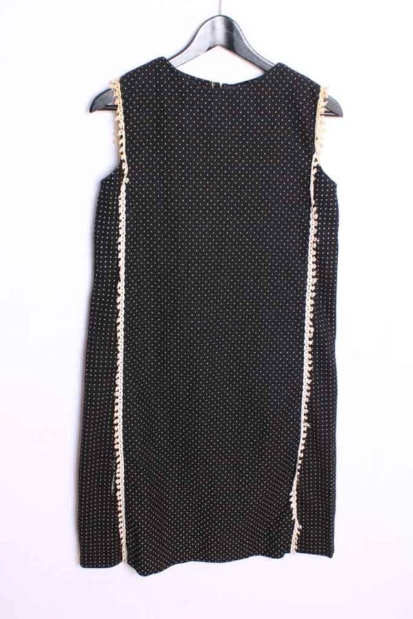 Vestido Negro con Lunares Vintage Midi "M/L"