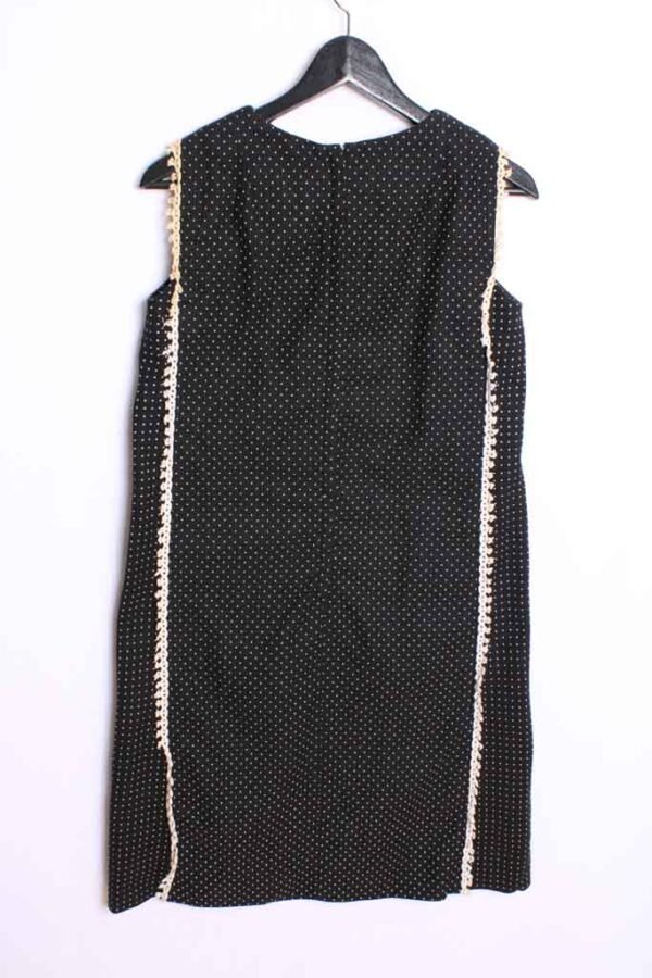 Vestido Negro con Lunares Vintage Midi "M/L"