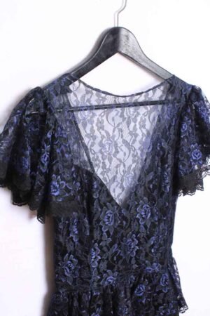 Vestido Vintage Peplum Encaje "XS/S"