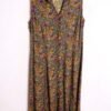 Vestido de Verano Vintage Verde con Flores "XL"