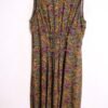 Vestido de Verano Vintage Verde con Flores "XL"