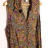 Vestido de Verano Vintage Verde con Flores "XL"