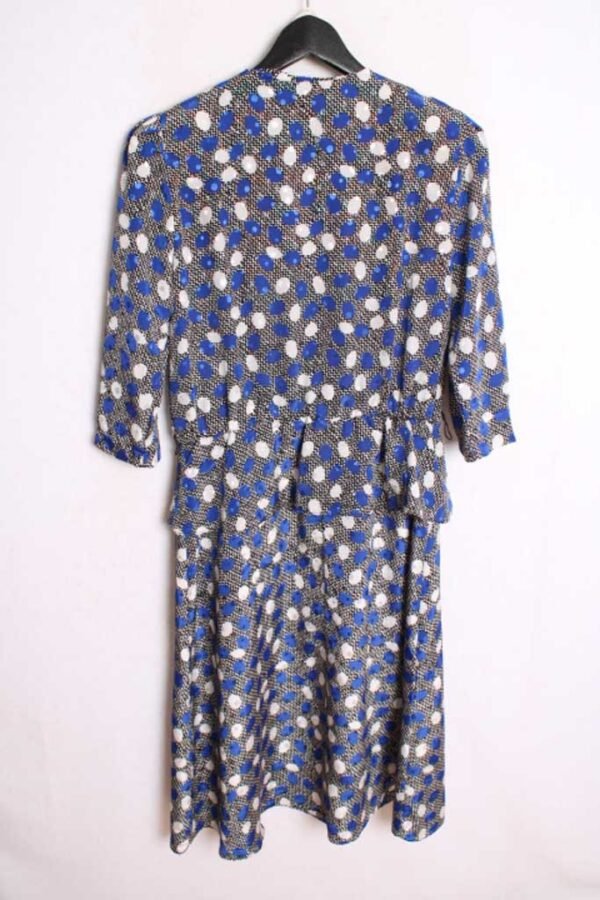 Vestido Americano Vintage con Lunares y Peplum "XL"
