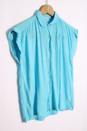 Camisa sin Mangas Vintage Azul Celeste "M"