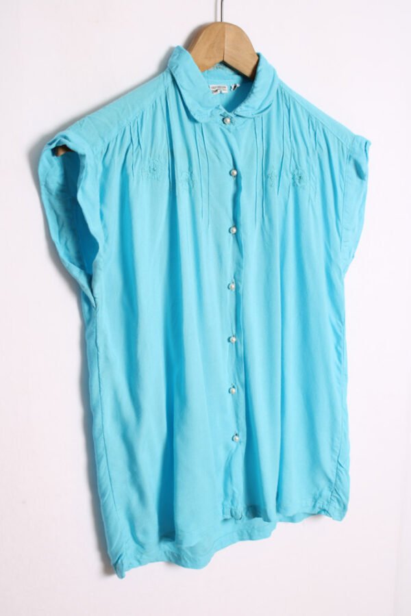 Camisa sin Mangas Vintage Azul Celeste "M"