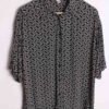 blusa vintage chica-15 Camisa Negra Vintage Print Geométrico "L"