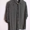 blusa vintage chica-16 Camisa Negra Vintage Print Geométrico "L"