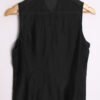 blusa vintage chica-20 Camisa Sin Mangas Vintage Negra con Chorreras "S"