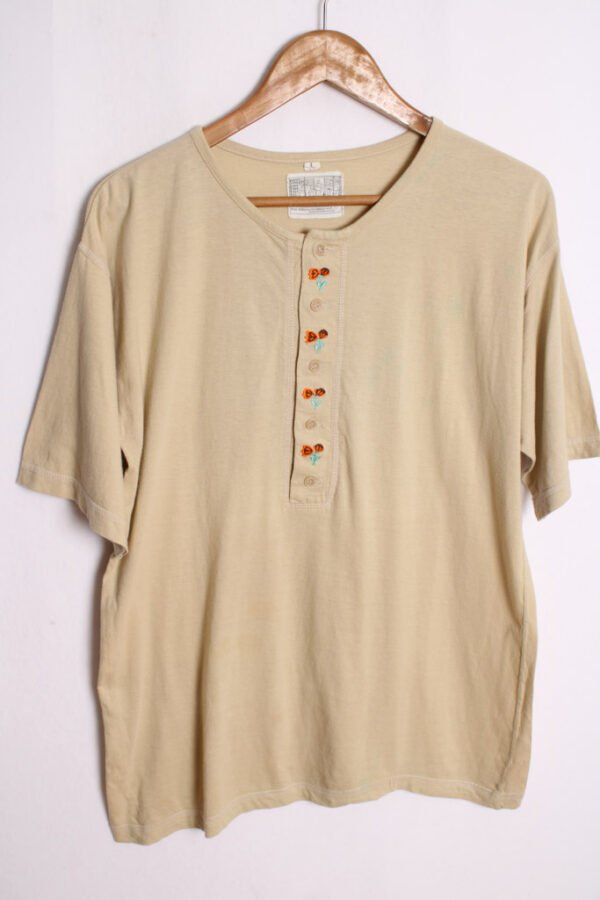 Camiseta Beige Vintage Flores "M/L"