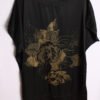Top Blusón Vintage Negro Flores Doradas "L"