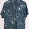 Camisa Vintage Gris con Flores "L"