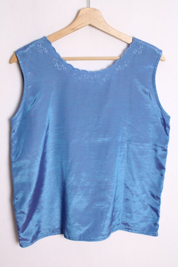 Top Vintage Azul Tornasolado "S"
