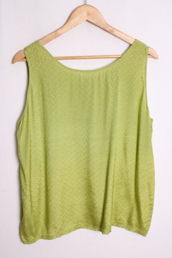 Camiseta Sin Mangas Vintage Verde Satinada "L"