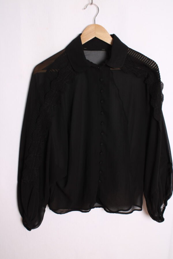 Camisa Manga Murciélago Vintage Transparente "L"