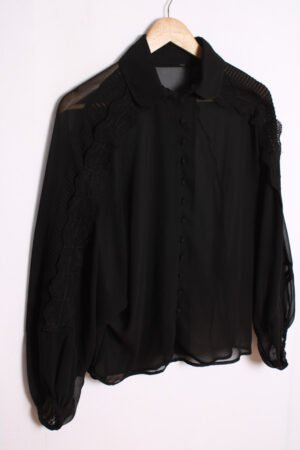 Camisa Manga Murciélago Vintage Transparente "L"
