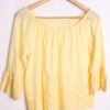 Blusa Tejido Troquelado Vintage Amarilla "M"
