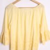 Blusa Tejido Troquelado Vintage Amarilla "M"