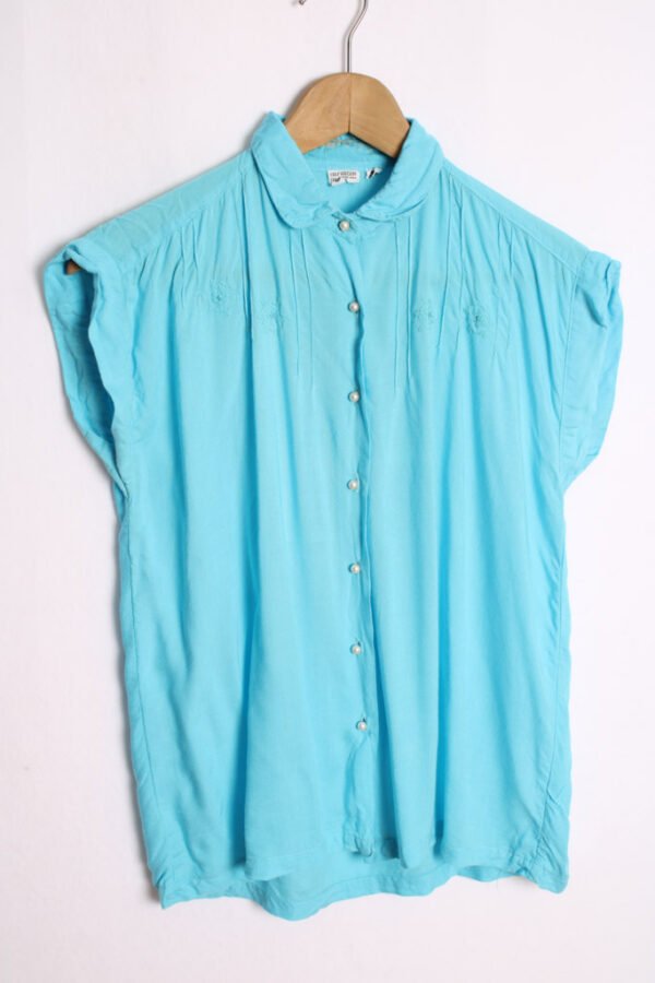 Camisa sin Mangas Vintage Azul Celeste "M"