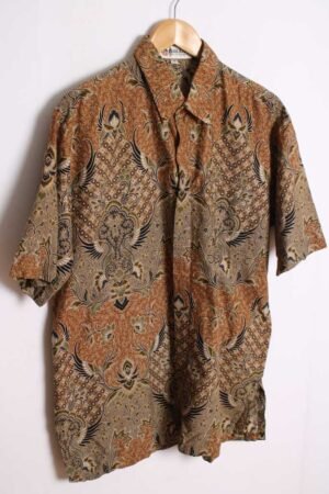 camisa estampada años 90 vintage chico-10 Camisa Estampada Indonesio Vintage "L"