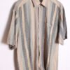 Camisa Print Rayas Vintage Tonos Grises "L"