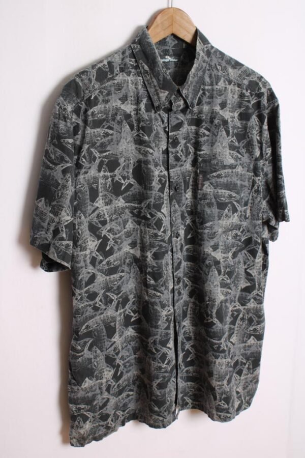 Camisa Columbia Vintage Azul con Peces "XL"