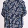Camisa Azul Estampada Hojas Vintage "M"