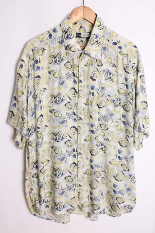 Camisa Print Abstracto Vintage Círculos y Elipses "2XL"