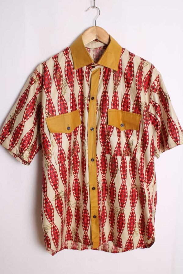 Camisa Handmade Vintage Tonos Rojizos "L"
