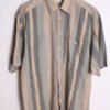 Camisa Print Rayas Vintage Tonos Grises "L"