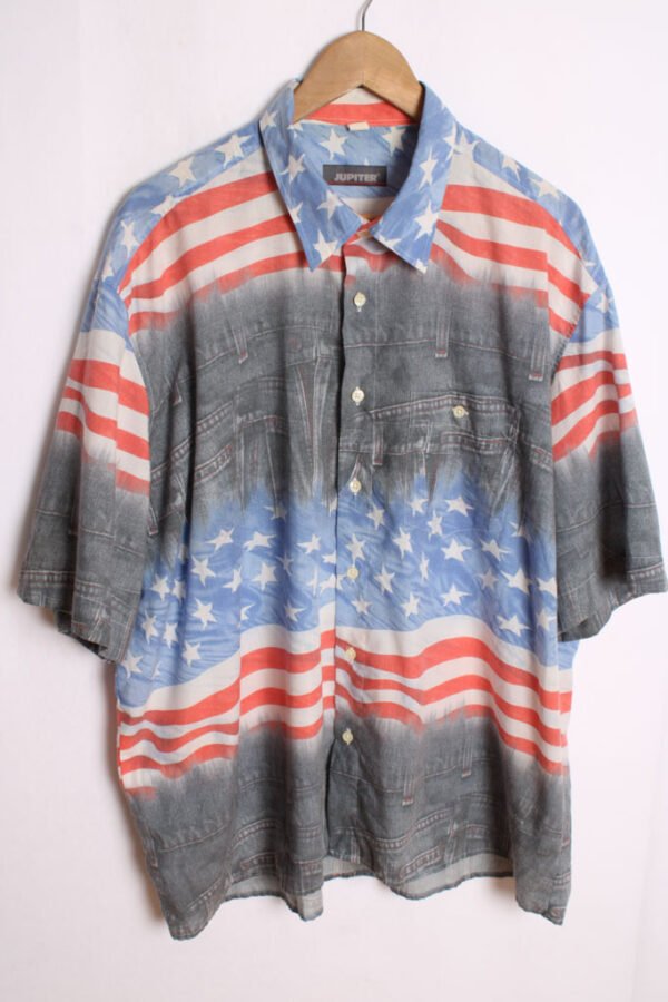 Camisa Vintage Estampado Jeans y USA "2XL"