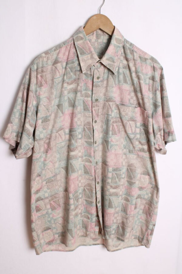 Camisa Vintage Estampada Tonos Pastel "L"