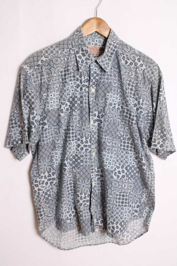 Camisa Vintage Grises Patchwork "M"