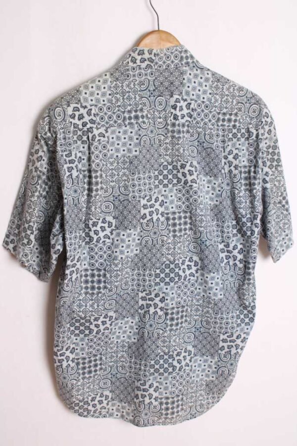 Camisa Vintage Grises Patchwork "M"