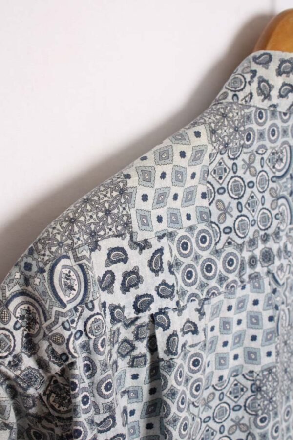 Camisa Vintage Grises Patchwork "M"