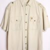 camisa estampada vintage_-32 Camisa Sahariana Camel Vintage "XL"