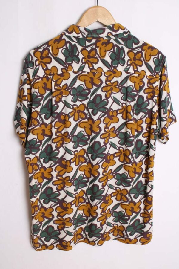 camisa estampada vintage_-36 Camisa Vintage Blanca con Flores "M"