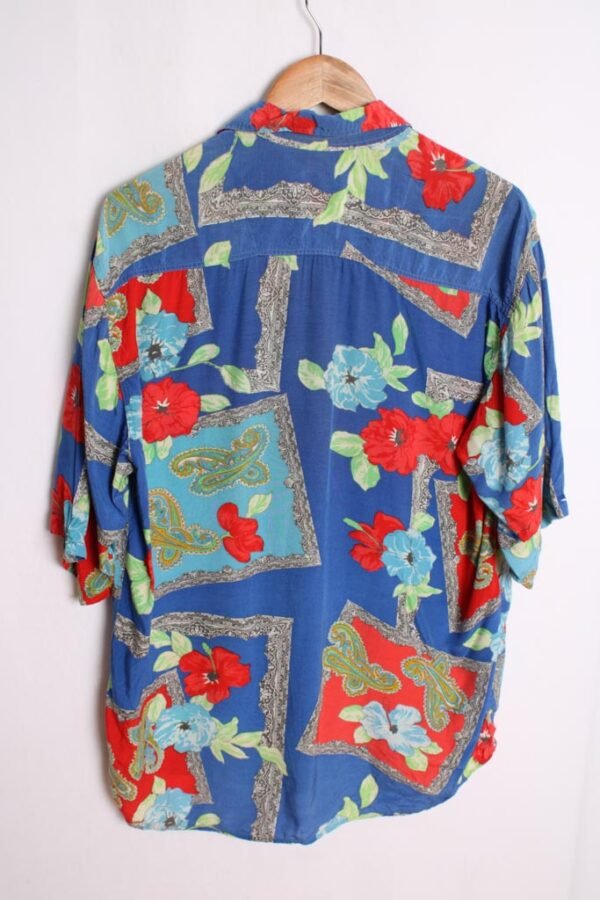 Camisa Vintage Estampado Paisley y Flores "M"