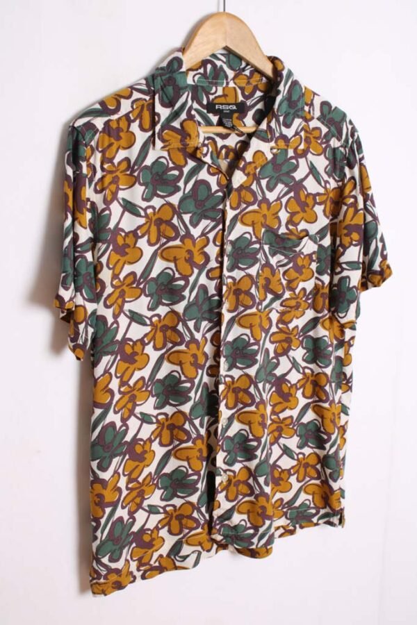 camisa estampada vintage_-81 Camisa Vintage Blanca con Flores "M"