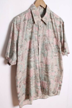 camisa estampada vintage_-86 Camisa Vintage Estampada Tonos Pastel "L"