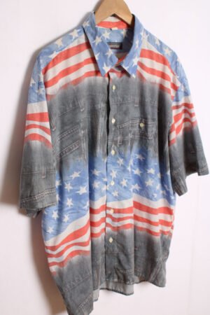 camisa estampada vintage_-87 Camisa Vintage Estampado Jeans y USA "2XL"