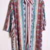 Camisa Print Navajo Vintage Azul y Roja "XL"