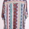 Camisa Print Navajo Vintage Azul y Roja "XL"