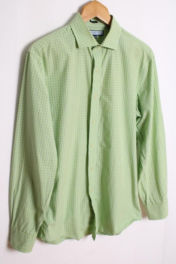 Camisa Cuadros Verde Tommy Hilfiger Vintage "M"