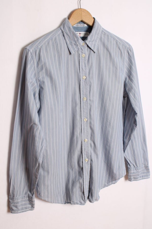 Camisa Tommy Hilfiger Vintage Azul a Rayas "S"
