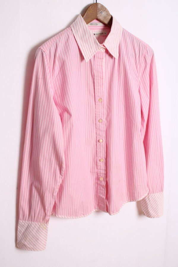 Camisa Tommy Hilfiger Vintage Rosa a Rayas "S"