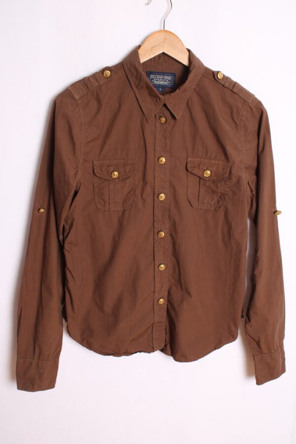 camisa tommy hilfiger vintage ralph lauren-42 Camisa Ralph Lauren Vintage Marrón "S"