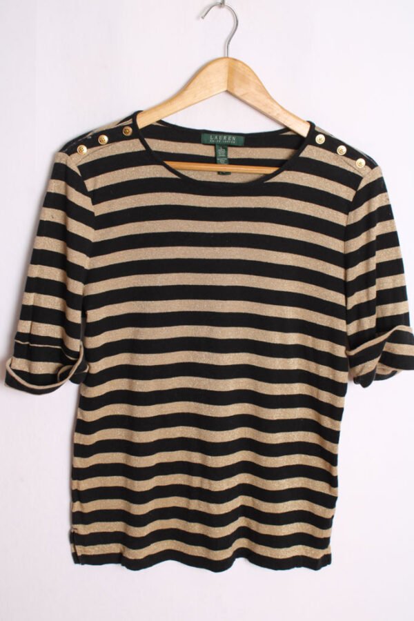 camisa tommy hilfiger vintage ralph lauren-46 Camiseta Ralph Lauren Vintage Rayas Doradas "M"