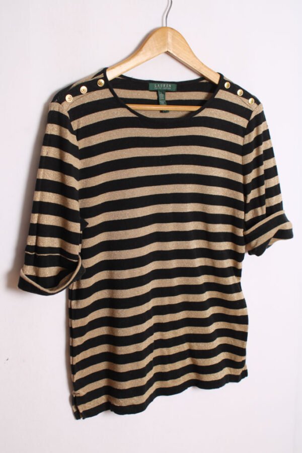 camisa tommy hilfiger vintage ralph lauren-48 Camiseta Ralph Lauren Vintage Rayas Doradas "M"
