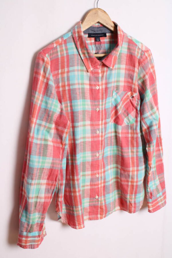Camisa Tommy Hilfiger Vintage Cuadros  Pastel "L"