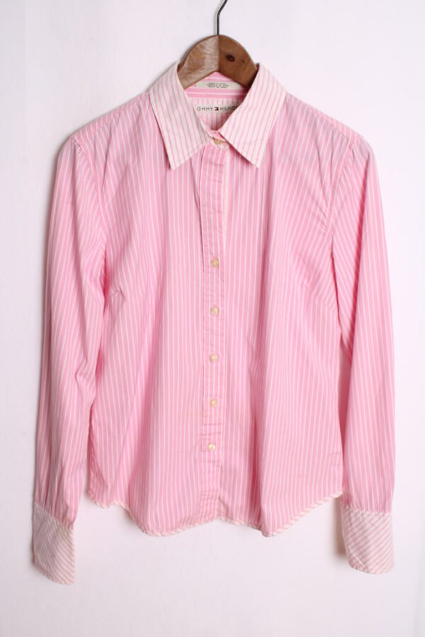 Camisa Tommy Hilfiger Vintage Rosa a Rayas "S"